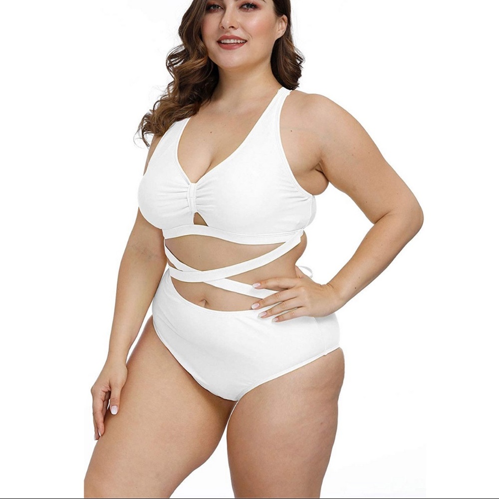 Plus size Women's 2 Piece High Waisted Swimsuit